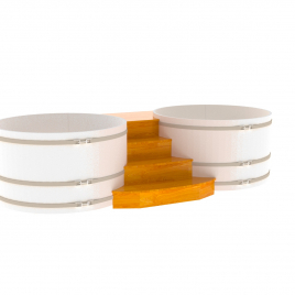 Подиум на 2 купели Bentwood, D - 1.8