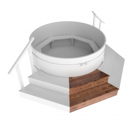 Подиум для купели Bentwood, лиственница натуральная, сегмент 1/8