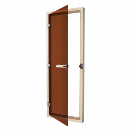 Стеклянная дверь Sawo 730-4SGA 70х190 универсальная, стекло бронза, коробка осина