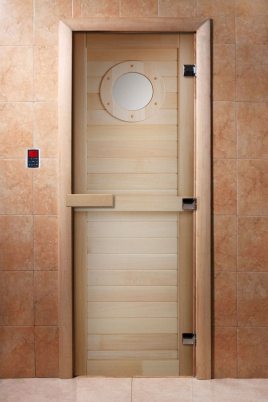 Стеклянные двери DoorWood с фотопечатью А023, коробка ольха